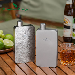 Bình Titanium Boundless Voyage 400ml, Quà tặng chai rượu kim loại cắm trại & du lịch dành cho nam và người đam mê ngoài trời Ti3267D