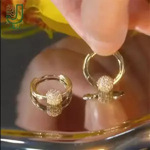 Bông tai bóng tinh tế dành cho nữ Thiết kế thích hợp sang trọng Thanh lịch Phong cách Pháp Bông tai đa năng