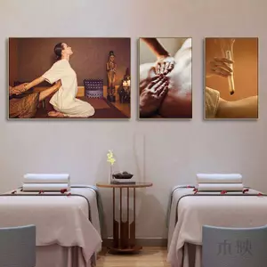 Massage Truyền Thống Thái Lan Không Khung Vải Chống Thấm Nước Tranh Core, Moxibustion Căng Sức Khỏe Treo Tường Poster Cho Spa Chân Massage Cửa Hàng Trang Trí Salon