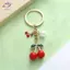 HFTOY Cherry Mặt Dây Chuyền Móc Khóa Dành Cho Nữ Dễ Thương Túi Trang Trí Đa Năng Trang Sức Chìa Khóa Ô Tô Phụ Kiện Hợp Thời Trang Charm Móc Khóa ~