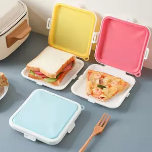 Bánh Sandwich Bánh Mì Tươi Giữ Hộp Bảo Quản Nhân Viên Văn Phòng Sinh Viên Silicon Di Động Mang Ra Hộp Bento Sưởi Kín AXRR
