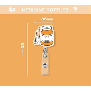 Móc - Kẹp bảng tên HSSV, nhân viên - yoyo có thể kéo dãn nhựa acrylic họa tiết y khoa M07