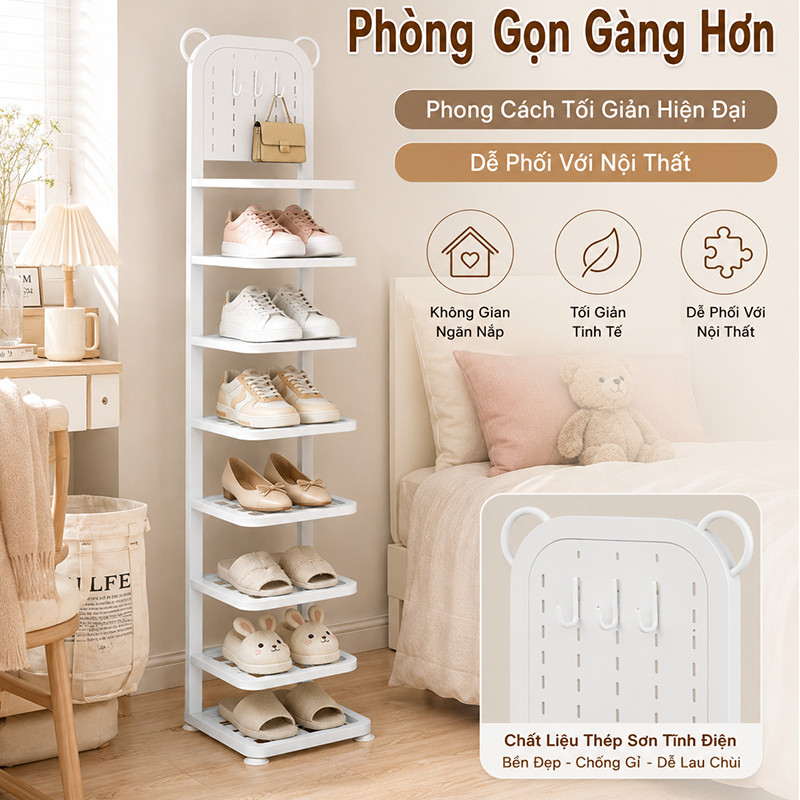 𝐎𝐥𝐢𝐟𝐞 Kệ Để Giày Dép Có Thể Gập Lại Kệ Giày Dép Nhiều Tầng Kệ Dép Nhỏ Gọn Giá Để Giày Dép Tiết Kiệm Không Gian
