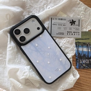 Ốp điện thoại nền màu tím hình ngôi sao cho IPhone 17 Pro Max 17 16 15 14 13 Vỏ bảo vệ chống sốc