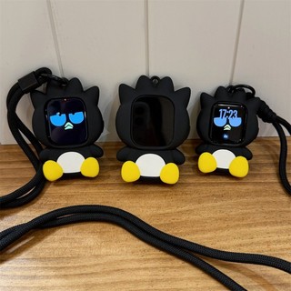 Ốp Bảo Vệ Silicon Chim Cánh Cụt Đen Thích Hợp Cho iwatch S11 10 9 8 7 ULTRA 6 5 4 SE 3 2 1 Kích Thước 38mm 40mm41mm42mm44mm45mm46mm49mm