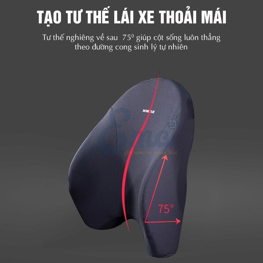Gối Tựa đầu ô Tô Cao Cấp Gối Tựa đầu & lưng, Thiết Kế Công Thái Học, cho ghế ô tô Awesome - Phụ kiện nội thất ô tô