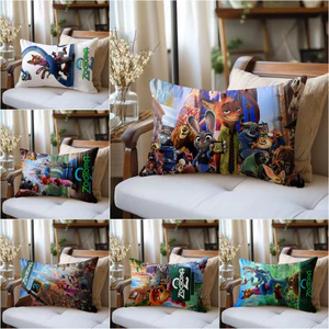 Phim Zootopia 2 Vỏ Gối Polyester Hình Chữ Nhật Một Mặt, Máy Có Thể Giặt Được, Thích Hợp Cho Giường Sofa Trang Trí Phòng Khách (Không Bao Gồm lõi)
