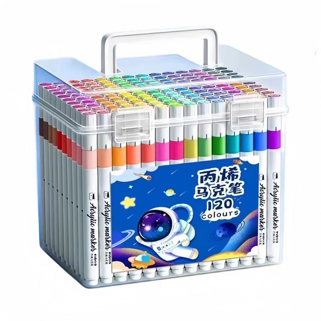 Acrylic Marker Học Sinh Tiểu Học 36 Nghệ Thuật Chuyên Dụng Opaque Có Thể Xếp Chồng Màu Trẻ Em Chống Thấm Nước Có Thể Giặt Được Bút Màu Nước802025.12.9