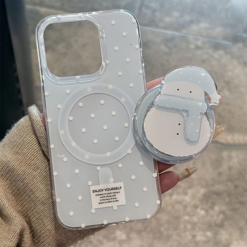 Ba Chiều Little Snowman Từ Tính Apple 16promax Ốp Lưng Điện Thoại 15 / 13 / 14Plus / 12 Nữ 11 Mềm 8 Dễ Thương xs