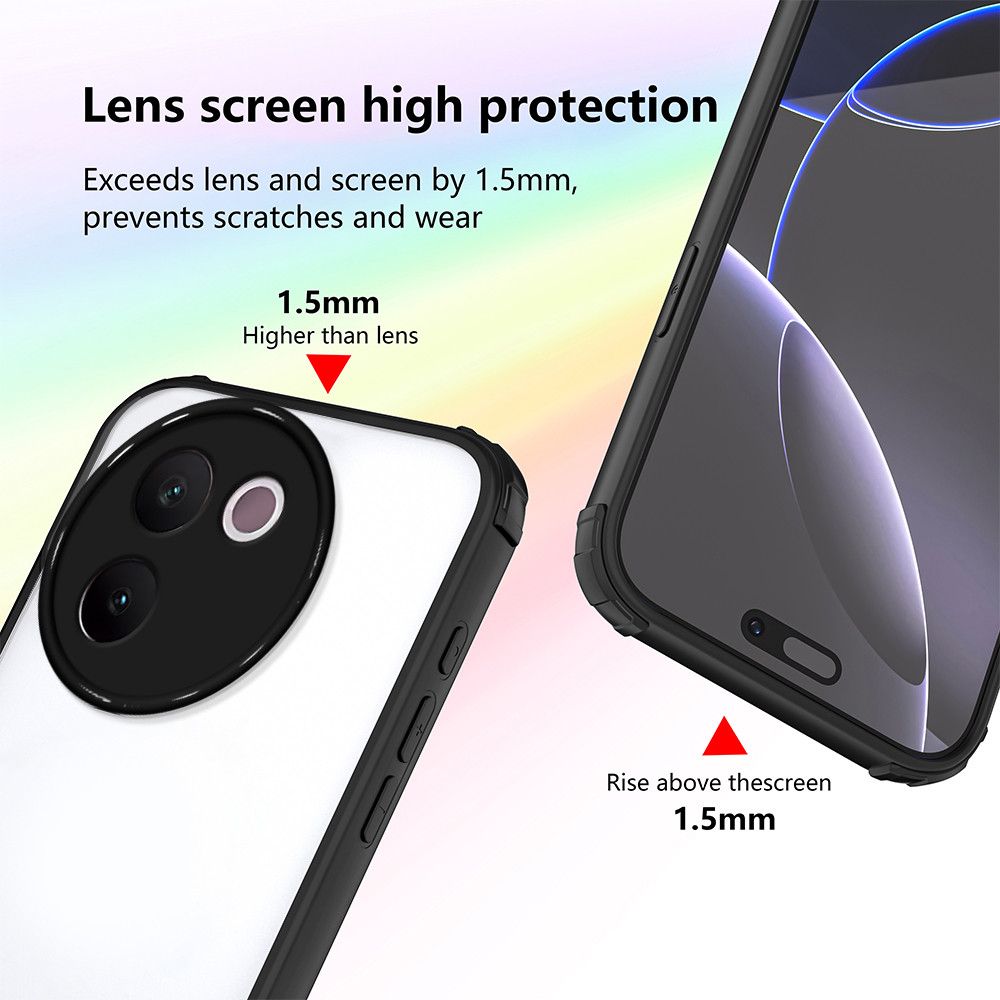 Ốp lưng Vivo V30E 5G Vỏ bảo vệ bốn góc Vỏ trong suốt cho Vỏ điện thoại Vivo V30E 5G