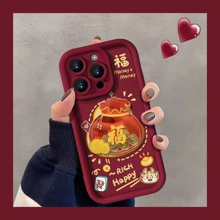 3D Dễ Thương May Mắn Vàng Đồng Xu Bỏ Túi Dành Cho OnePlus 15 13 12 13T 8T 11 10R ACE 3 2 Tết Nguyên Đán Vỏ Silicon Mềm