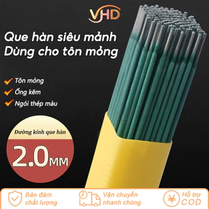 Que Hàn Xanh 2.0mm - Que Hàn Chuyên Dụng Cho Sắt Mỏng & Inox, Tạo Mối Hàn Đẹp & Hạn Chế Xuyên Thủng