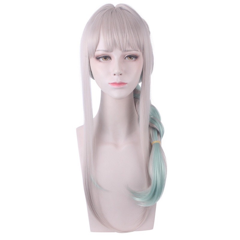 Nhà Vệ Sinh Ràng Buộc Hanako Kun Yashiro Nene Bạc Xám Micro Xoăn Chuyển Đổi Xanh Dài Tóc Cosplay Anime Tóc Giả