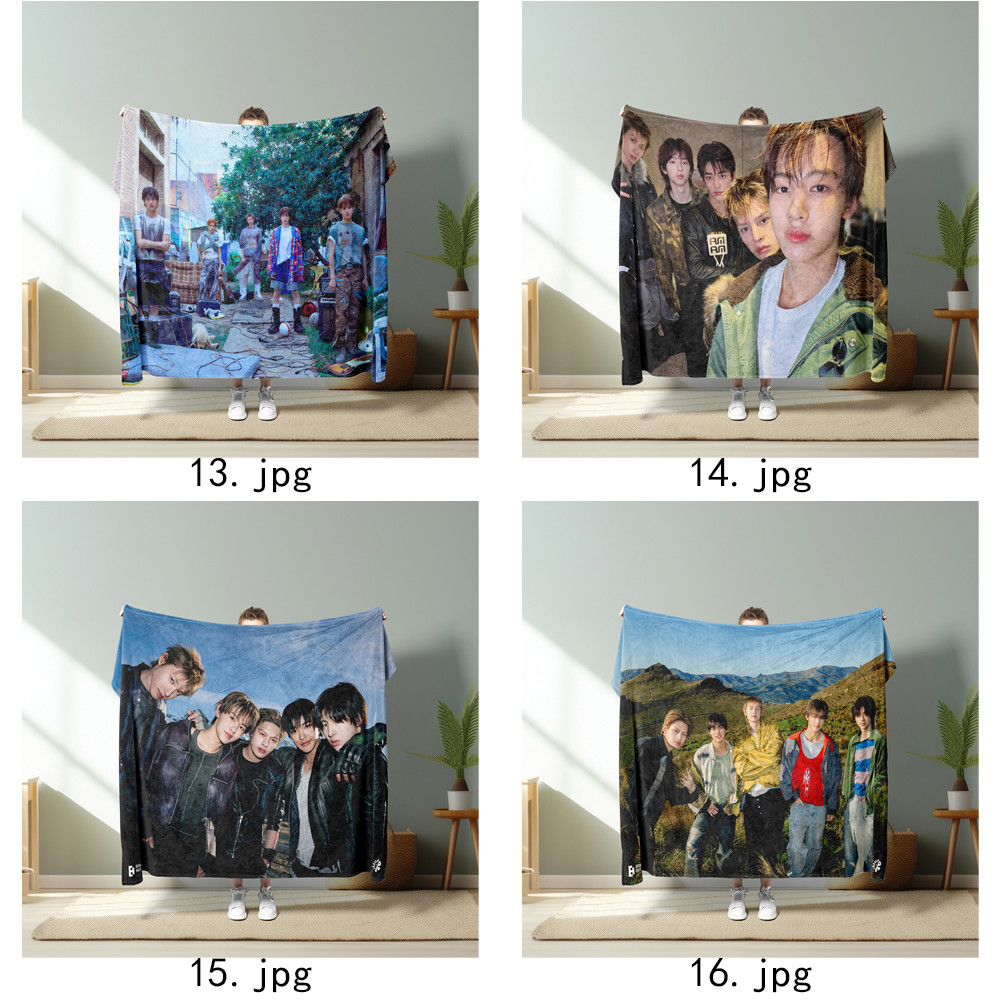 Chăn Flannel in hình một mặt Kpop CORTIS cho ghế Sofa, giường ngủ, văn phòng hoặc du lịch