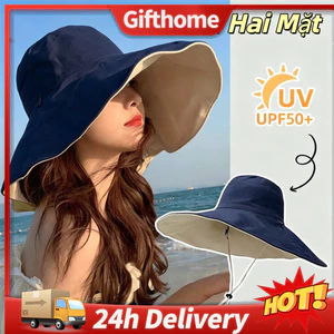 ✈️Giao Hàng 24h✈️ Vành Rộng Mũ Chống Nắng Có Thể Đảo Ngược Người Cá Mũ Đi Biển Du Lịch Chống Nắng Mũ Có Thể Gập Lại Mũ Nữ