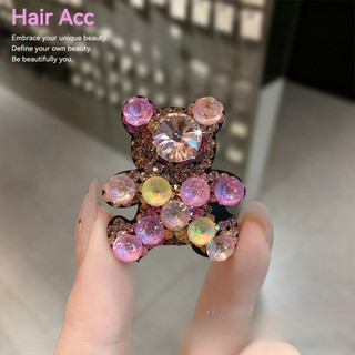 Nhiều Màu Sắc Kim Cương Giả Nhấp Nháy Ánh Sáng Sang Trọng Dễ Thương Hoạt Hình Gấu Kẹp Tóc Nữ Trán Gãy Sắp Xếp Tóc Thanh Lịch Tính Khí Bên Kẹp
