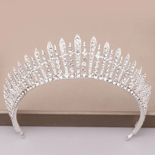 Băng đô vương miện SMILE, Vương miện cô dâu bằng kim cương giả thủ công, Pha lê thời trang Cô dâu Mũ cưới Trang sức tóc cưới