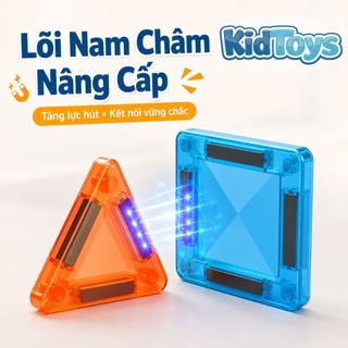 Đồ Chơi Xếp Hình Nam Châm KidToys - Miếng Ghép Trong Suốt Sáng Tạo Cho Bé
