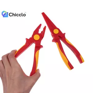 Kìm Nhựa Cách Nhiệt Chắc Chắn 1000V Tay Cầm Chống Trơn Trượt Điện Áp Cao Kìm Dây Cách Nhiệt Kìm Mũi Kim Đẹp