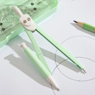 Bộ Dụng Cụ Học Sinh Deli 7 Món Cao Cấp – Gồm Compa, Thước Kẻ, Eke, Tẩy, Ngòi Chì Hộp Nhựa Bền Đẹp