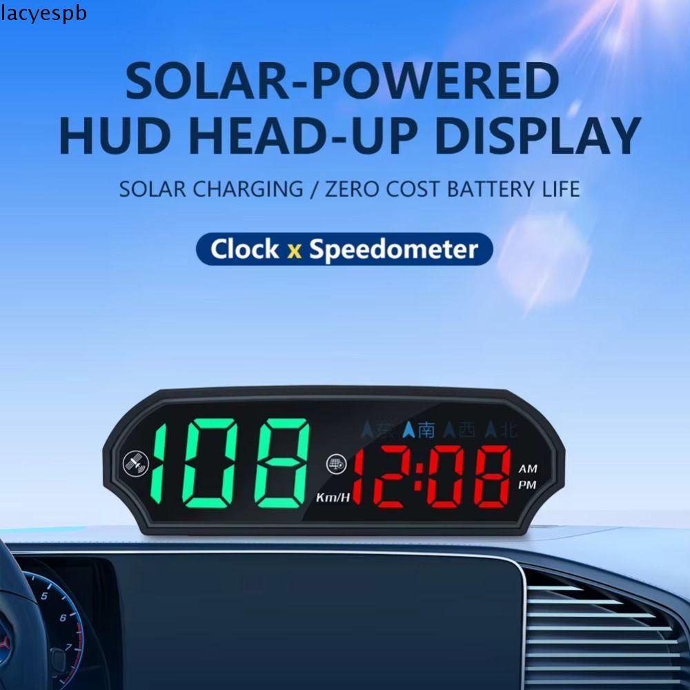Màn hình hiển thị đầu xe LACYES, Đồng hồ tốc độ kỹ thuật số HUD đa năng, Dễ sử dụng Máy dò KMH / MPH Nút cắm di động và chạy Đồng hồ tốc độ kỹ thuật số GPS Kỹ thuật số ô tô