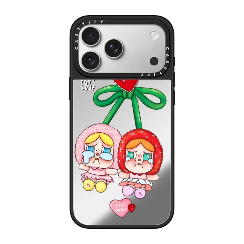 Ốp Điện Thoại Gương Búp Bê Anh Đào Từ Tính Cho IPhone 17 Pro Max 17 16 15 14 13 12 Vỏ Bảo Vệ Chống Sốc