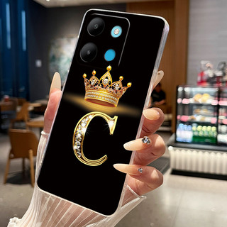 Vỏ Cho Infinix Smart 7 / Infinix X6515 Ốp Điện Thoại Thời Trang Chữ Cái Ban Đầu Trong Suốt Mềm TPU Jelly Ốp Lưng Cho Smart7 Nhà Ở