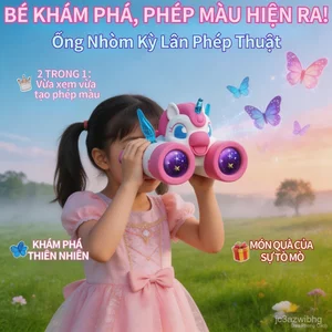 Đồ chơi ống nhòm kỳ lân cho bé, khơi gợi trí tò mò, chơi trong nhà và ngoài trời, quà tặng sinh nhật/giáng sinh ý nghĩa