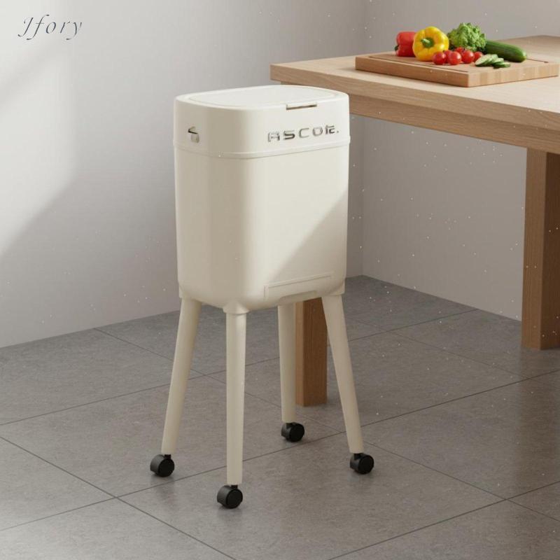 Jfory Thùng Rác Nhà Bếp Bánh Xe Đa Năng Dung Tích Lớn Nắp Cảm Ứng Thùng Rác Cho Nhà Bếp Và Nhà Vệ Sinh