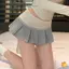 Váy Mini xếp ly cạp cao dành cho nữ Váy chữ A giảm béo Trang phục mùa thu để làm việc Trang trọng Hoạt động thường ngày tại trường mới