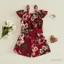Bộ áo liền quần bé gái 2-4Y In hoa lệch vai Ruffle Sling Playsuit để chụp ảnh tiệc sinh nhật