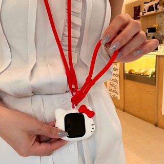 Ốp Bảo Vệ Silicon Hello Kitty Thích Hợp Cho iwatch S11 10 9 8 7 ULTRA 6 5 4 SE 3 2 1 Kích Thước 38mm 40mm41mm42mm44mm45mm46mm49mm