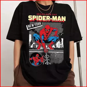 YB1 2026 Người Nhện Thương Hiệu Ngày Mới 220g Áo Thun cotton Dày Anime Tay Ngắn Top BY1