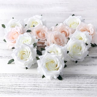 [BÁN] 5 Chiếc Hoa Nhân Tạo Lụa Đầu Hoa Hồng Hoa Hồng Giả DIY Bó Hoa Cưới Trang Trí Nhà Tiệc Cô Dâu Phụ Kiện Thực Tế Vintage Mộc Mạc Thẩm Mỹ Sổ Lưu Niệm Đạo Cụ Chụp Ảnh