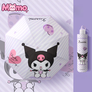 2026 Mới Kuromi Phim Hoạt Hình Di Động Gấp Ô Cho Cả Mưa Và Nắng