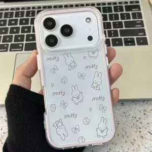 Ốp lưng iPhone 16 họa tiết thỏ vẽ tay mềm dẻo bảo vệ toàn diện điện thoại