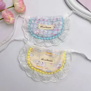 Ren Chó Nước Bọt Hoạt Hình Dễ Thương Yếm Mèo Thú Cưng Khăn Yếm Bichon Trang Trí Mèo Nhỏ