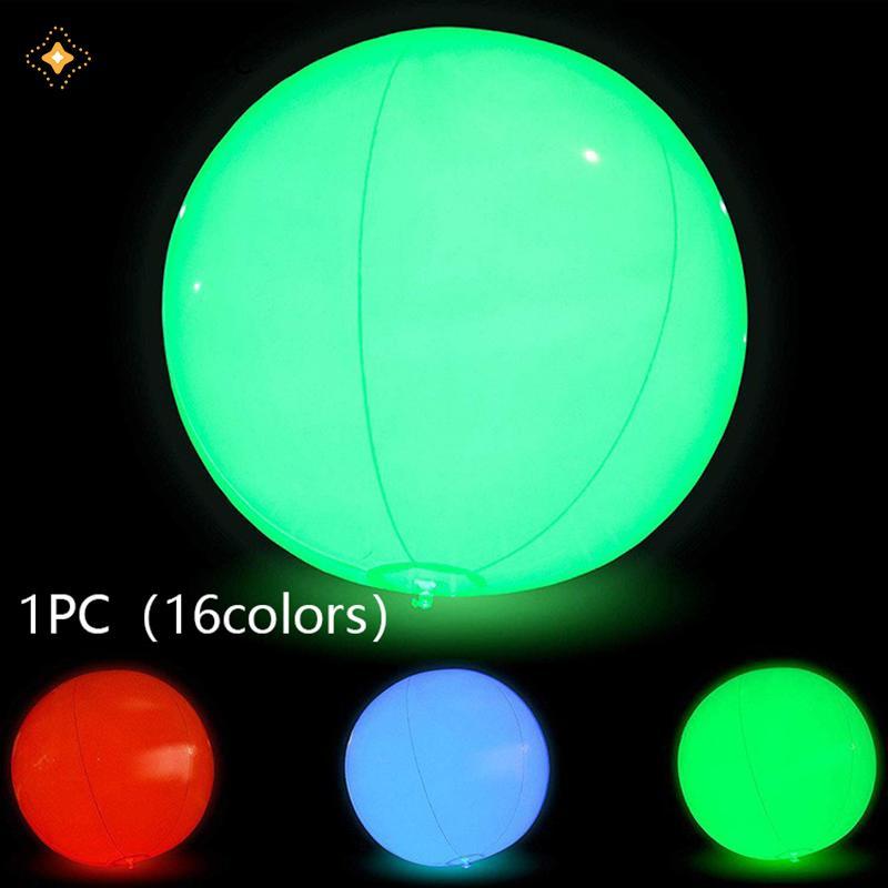 JCSYFAC Bóng LED Bơm Hơi Lớn Thổi Lên Bãi Biển Lớn Chống Thấm Nước Cho Bể Bơi Đảng Bóng Bay Ngoài Trời Sân Vườn Dạ Quang Đồ Chơi Bóng LED Mới