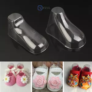 10 Chiếc Giày Bốt Trẻ Em PVC Trong Suốt Trưng Bày Hỗ Trợ Khung Chân Giày Nhựa Khuôn Giày Cho Bé Cáng Sos Đế Trưng Bày Mới
