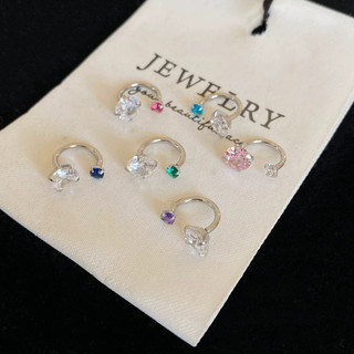 Bông tai đầy màu sắc Zirconia Mặt trước treo xương tai Bông tai Hàn Quốc Y2K Ngọt ngào Phong cách mát mẻ Ánh sáng sang trọng Thiết kế thích hợp đa năng Vòng đeo tai