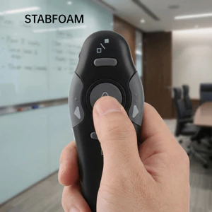 Điều khiển trình bày không dây STABFOAM, Bút xoay trang điện tử màu đỏ, Trình bày không dây 2.4G chuyên nghiệp Trình bày PPT từ xa
