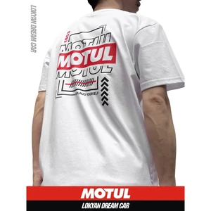 MOTUL1853 phong cách đua xe in trên áo thun theo chủ đề Mott cho ô tô Cổ tròn tay ngắn Phiên bản kích thước lớn Áo sơ mi chất lượng cao cấp đơn giản