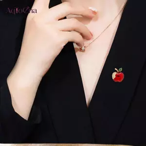 AqToCna Thời Trang Tinh Tế Mini Men Đỏ Trâm Cài Cho Nữ Quần Áo Phụ Kiện Áo Khoác Tiệc Giáng Sinh Quà Tặng AqToCna