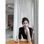 Đầu mùa thu Phong cách mới Cổ chữ V dáng ôm sang trọng kiểu Pháp nhẹ nhàng sang trọng Quạt lạnh cao cấp phong cách Yujie Áo ren đen