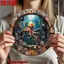 HELLOYOUNG Nghệ thuật treo tường bạch tuộc Steampunk, Dấu hiệu thiếc kim loại cổ điển để trang trí phòng khách