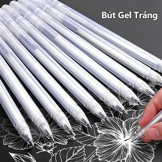 Bút Gel Trắng Ngòi Fine Tip – Đánh Dấu Nổi Bật, Vẽ Graffiti Mini, Viết Chữ Trang Trí Thiệp Cute