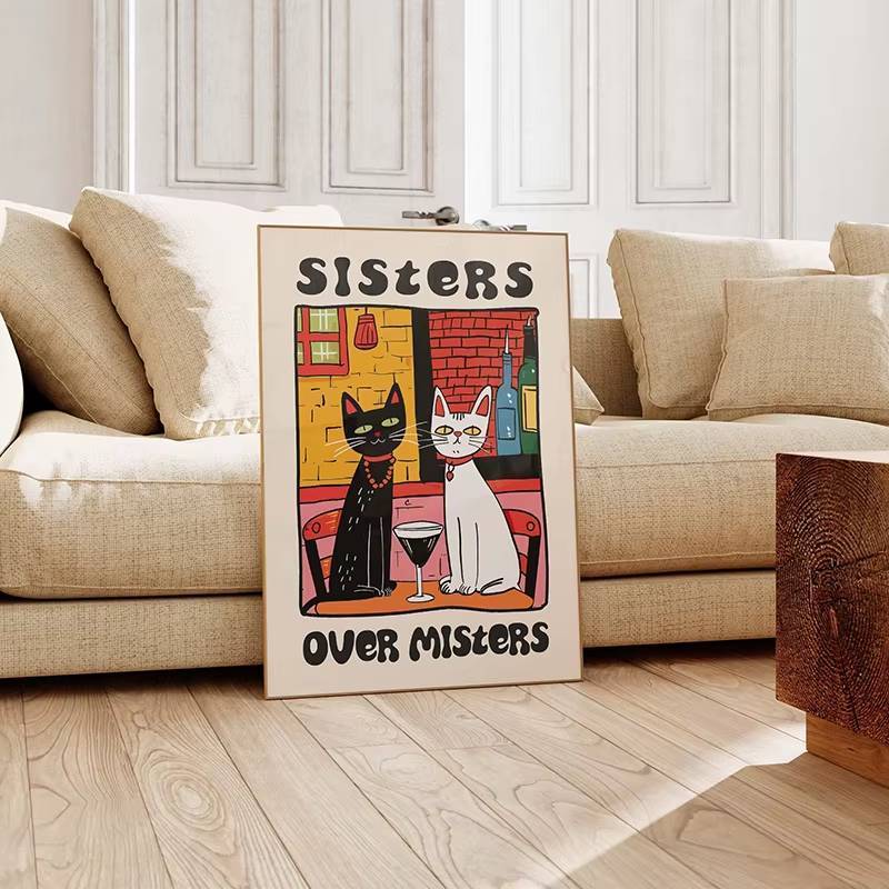 Retro Bếp Canvas Poster Mèo Đầu Bếp Nghệ Thuật In Món Ăn Nghệ Thuật Treo Tường Hình Ảnh Cho Phòng Ngủ Nhà Bếp Trang Trí Nhà Cửa Quà Tặng Ý Tưởng