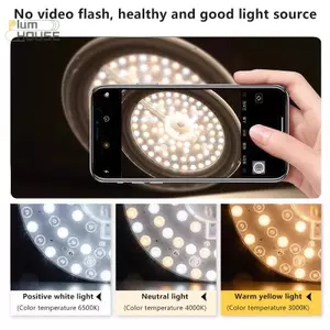 PlumHOUSE 1 Bộ Đèn LED Hút Từ Tính Vòng Tròn 12W 18W 24W 36W 48W 72W LED Tròn AC220V Đèn Trần Nguồn Sáng VN