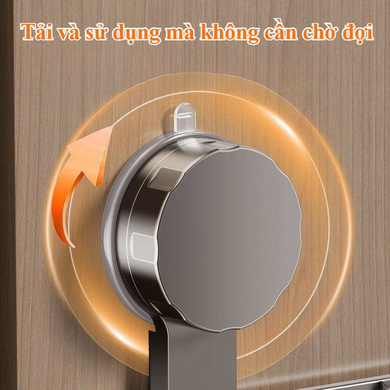 Móc Treo Quần Áo Hút Chân Không - Nhôm Chống Gỉ, Chịu Lực 10kg, Lắp Đặt Dễ Không Cần Khoan