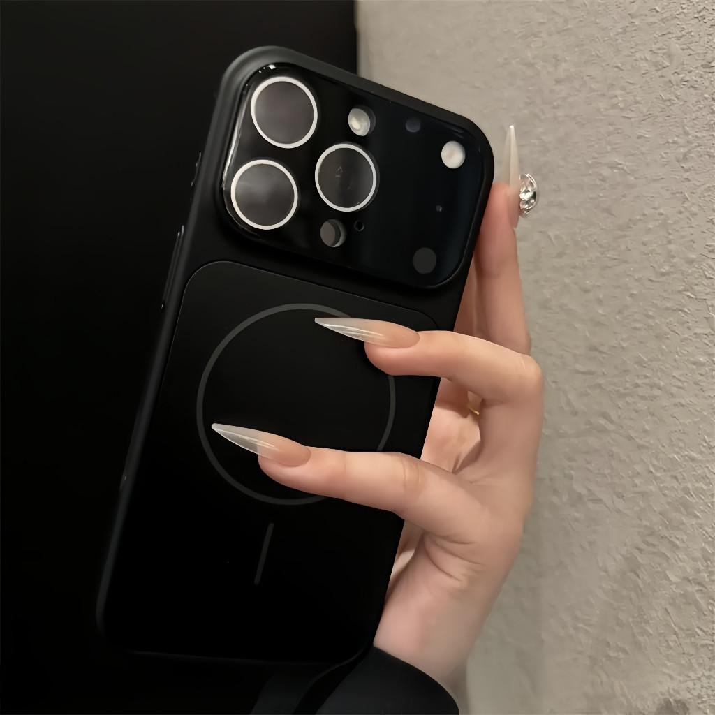 Ốp Điện Thoại Từ Tính Tương Thích Với Cửa Sổ Lớn Bằng Kính Nhám 17 Pro Max Và iPhone  Thiết Kế Đơn